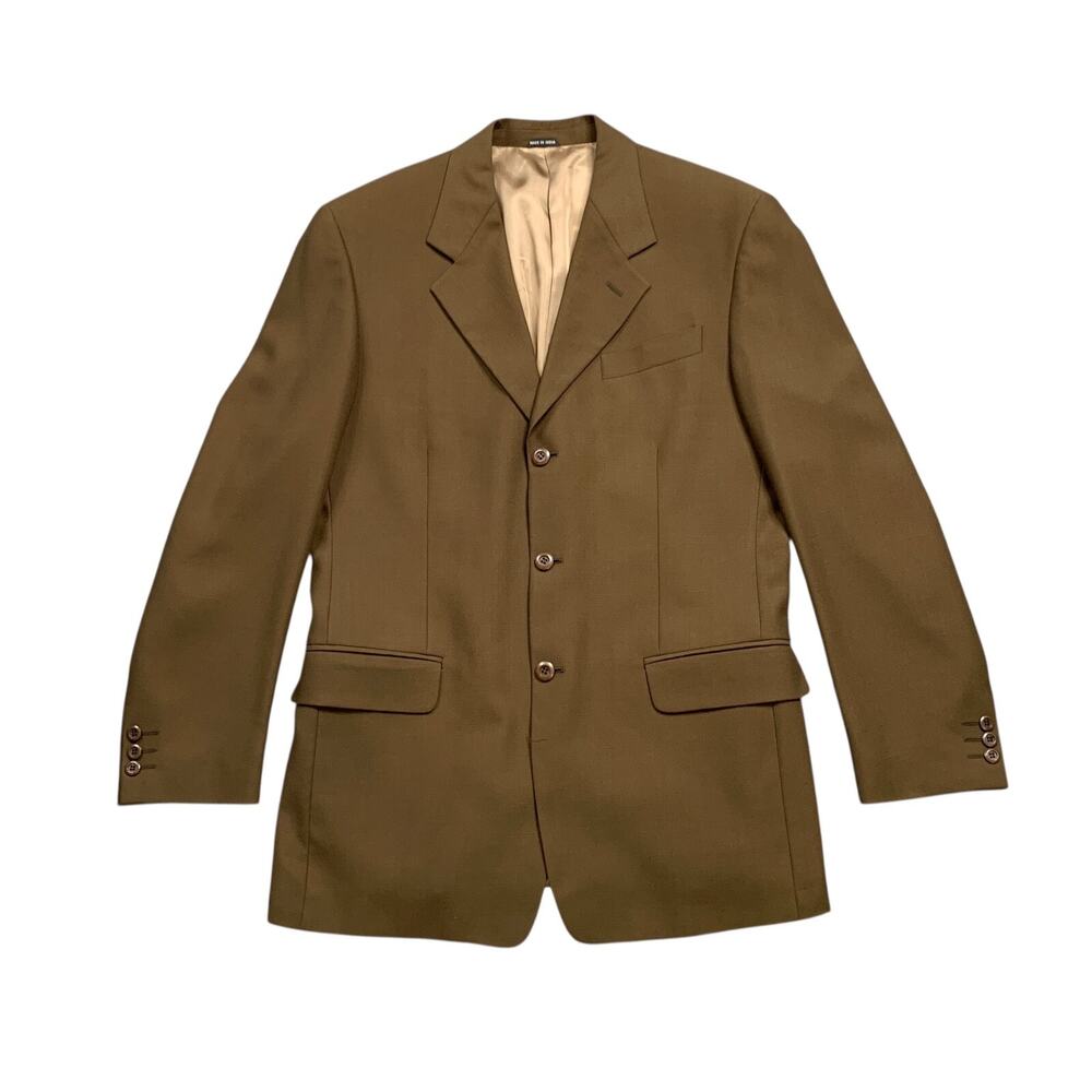 Bachrach Blazer Mens 40 Tall Chestnut Brown Wool Single Breasted 3 Button Jacket
